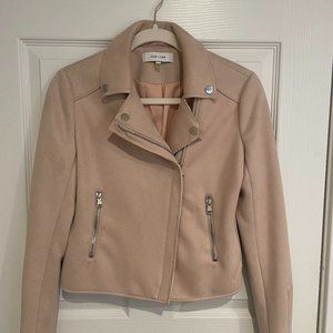 John + Jenn Blush Suede Motorcycle Jacket